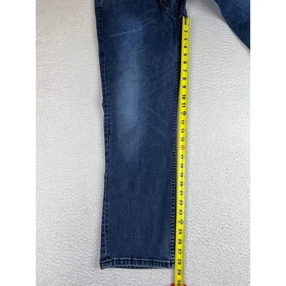 Levis 513 Jeans Mens 36x29 Blue Regular Straight Stretch Denim Medium Wash Pants